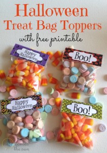 Halloween Treat Bag Toppers with free printable