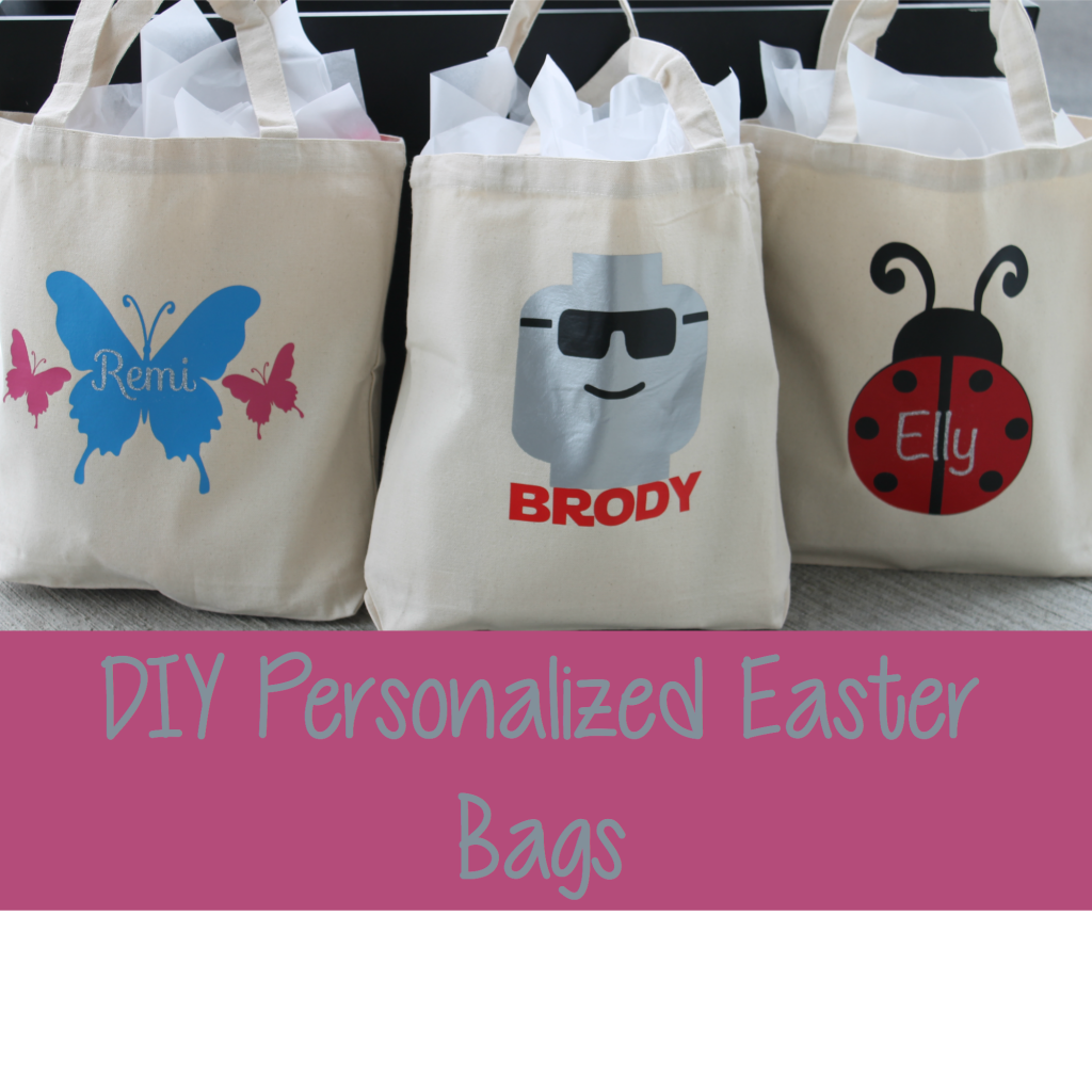 DIY Personalized Easter Bags #diy #easterbags #personalizedgifts