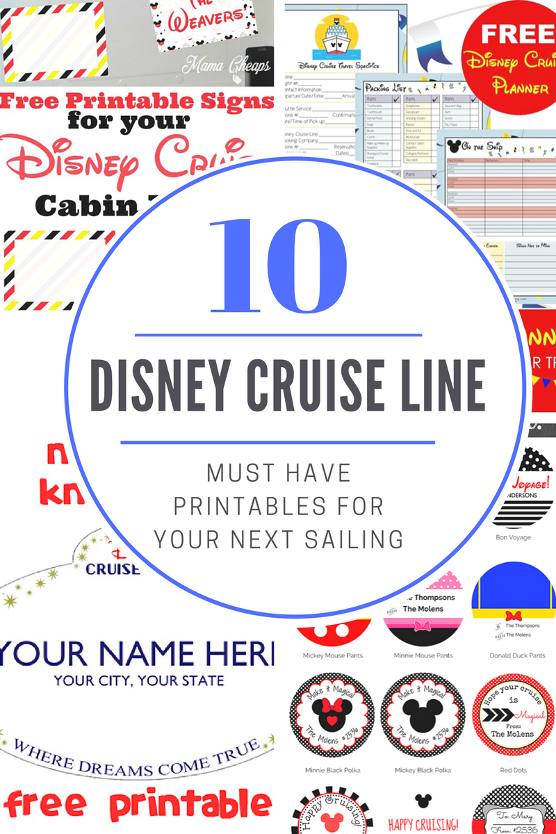 Must Have Disney Cruise Line Printables