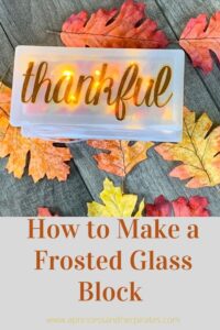 DIY Frosted Glass Block #diy #fall #falldecor #glassblock #crafts