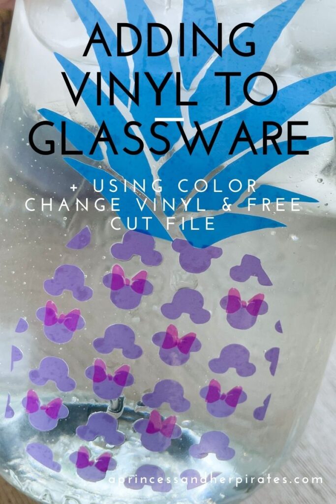Adding Vinyl to Glassware + Free Cut File 