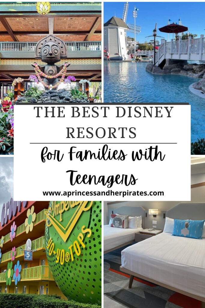 Best Walt Disney World Resorts for Families with Teenagers #disneyresorts #disneywithteens #disneytravel