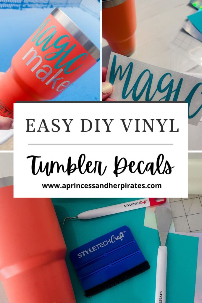 DIY Vinyl Decals for Tumblers - A Princess and Her Pirates